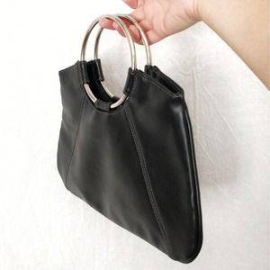 GIANNINI Circle Handle Faux Leather Bag
